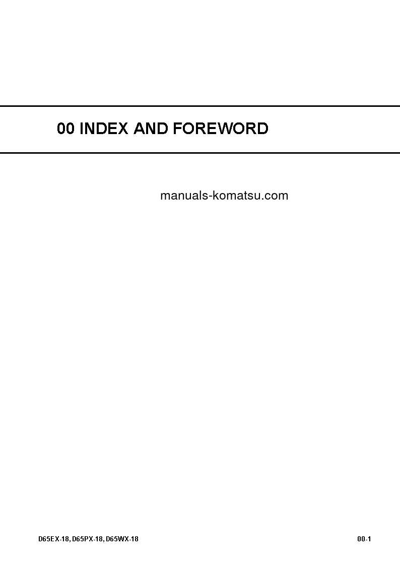 Protected: D65PX-18(JPN) S/N 90001-UP Shop (repair) manual (English)