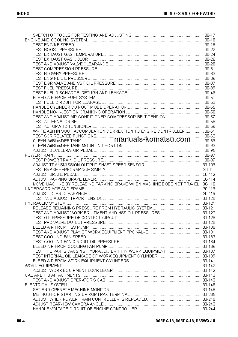 Protected: D65PX-18(JPN) S/N 90001-UP Shop (repair) manual (English)