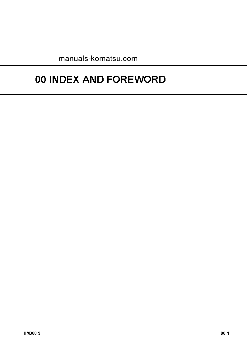 Protected: HM300-5(JPN) S/N 10001-UP Shop (repair) manual (English)