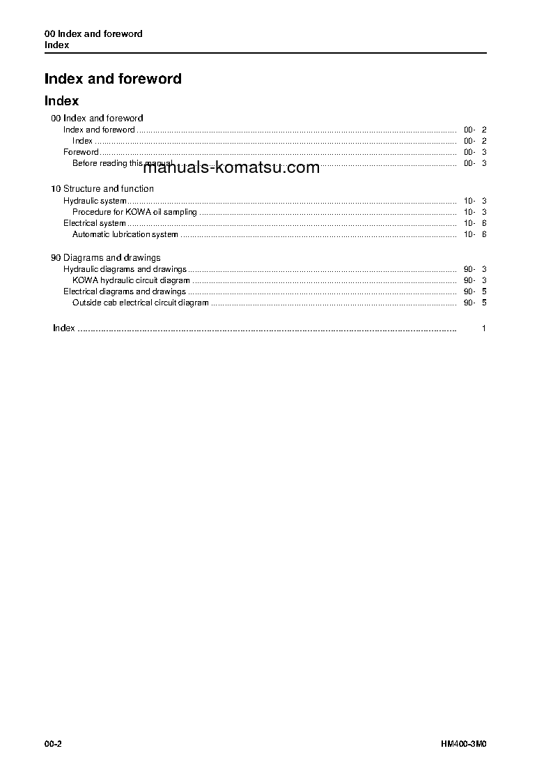 Protected: HM400-3(JPN)-M0, FOR KAL S/N 5001-UP Shop (repair) manual (English)