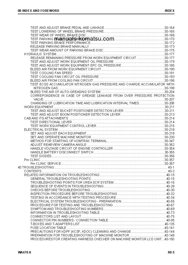 Protected: WA470-8(JPN) S/N 100001-UP Shop (repair) manual (English)