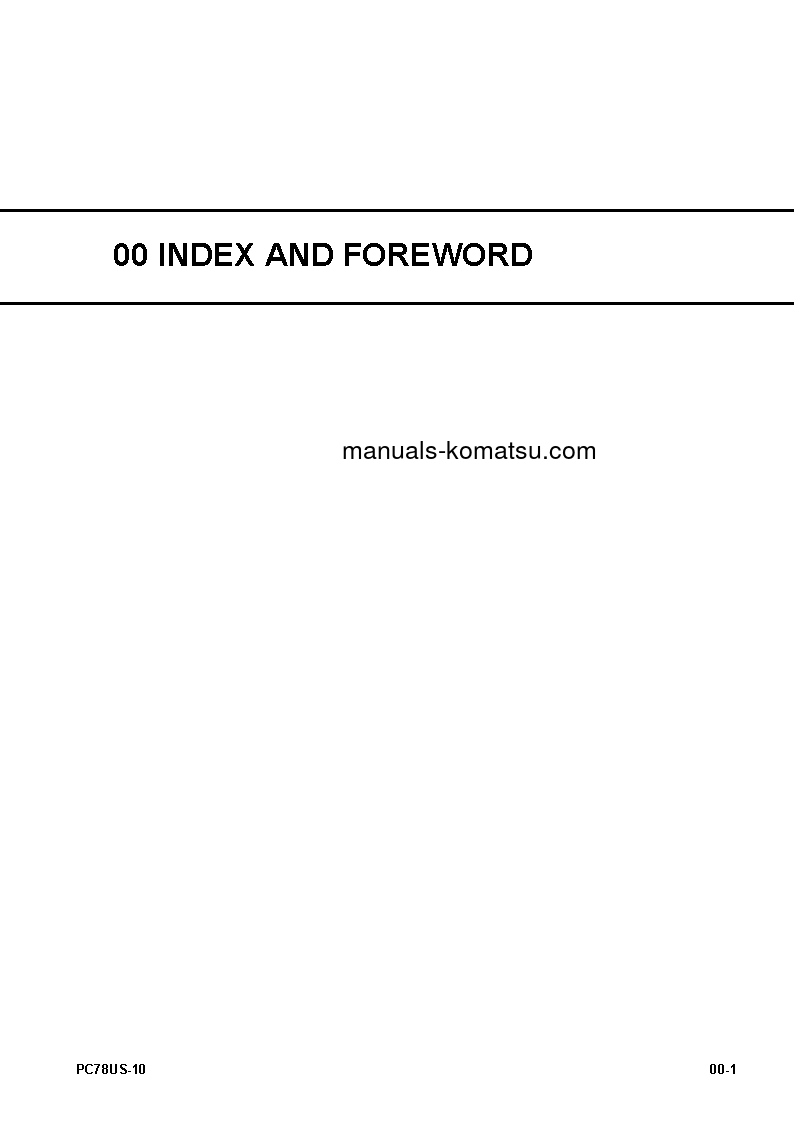 Protected: PC78US-10(JPN) S/N 30001-UP Shop (repair) manual (English)