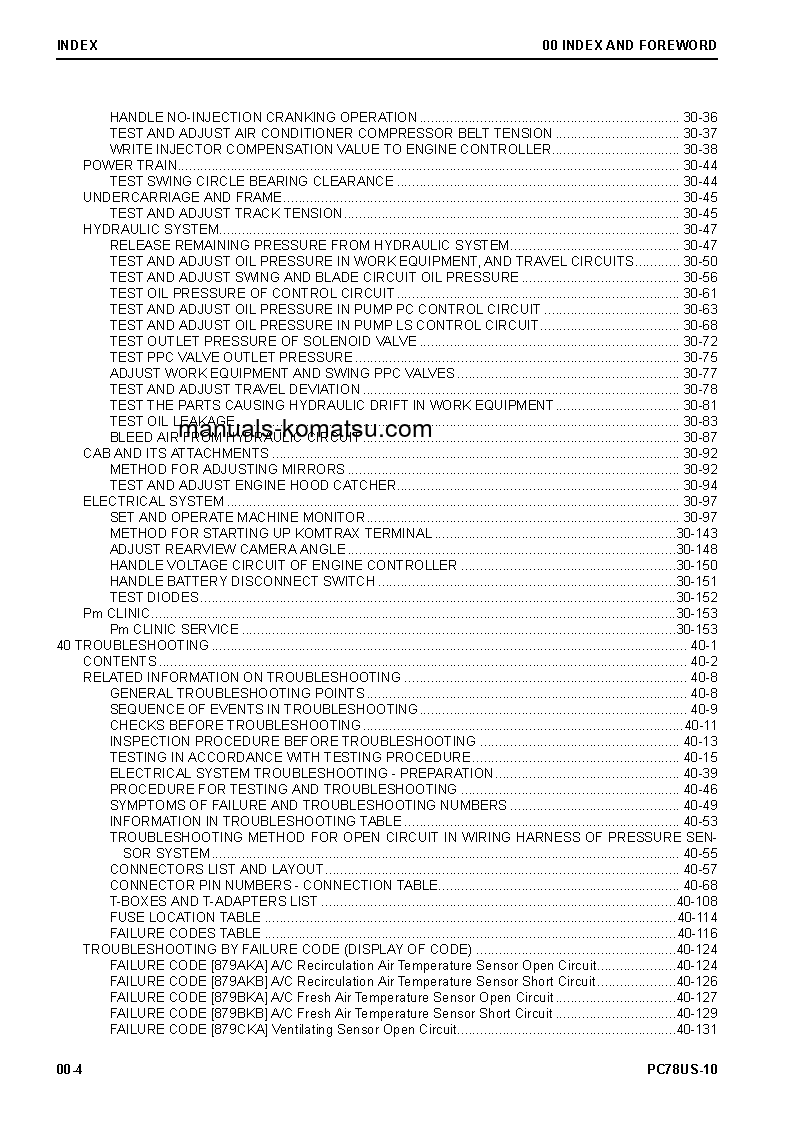 Protected: PC78US-10(JPN) S/N 30001-UP Shop (repair) manual (English)