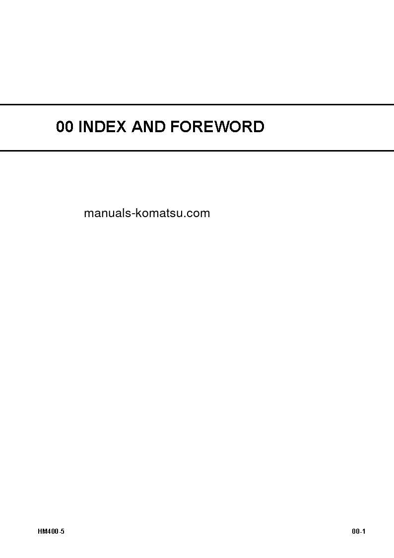 Protected: HM400-5(JPN) S/N 10001-UP Shop (repair) manual (English)