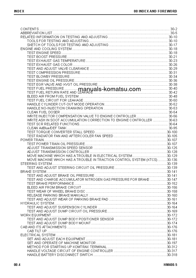 Protected: HM400-5(JPN) S/N 10001-UP Shop (repair) manual (English)