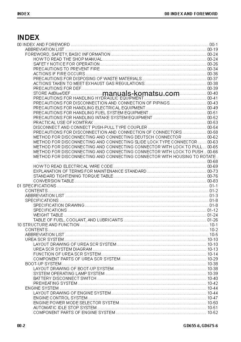 Protected: GD675-6(JPN) S/N 60001-UP Shop (repair) manual (English)