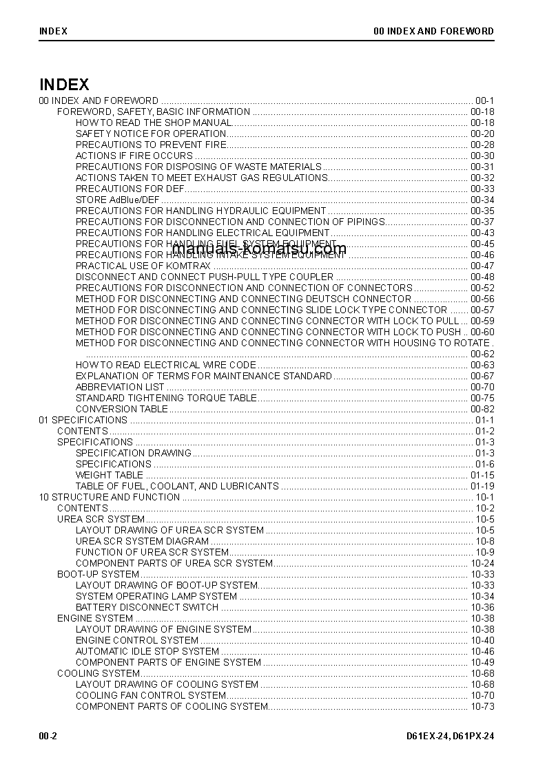 Protected: D61PX-24(JPN) S/N 40001-UP Shop (repair) manual (English)