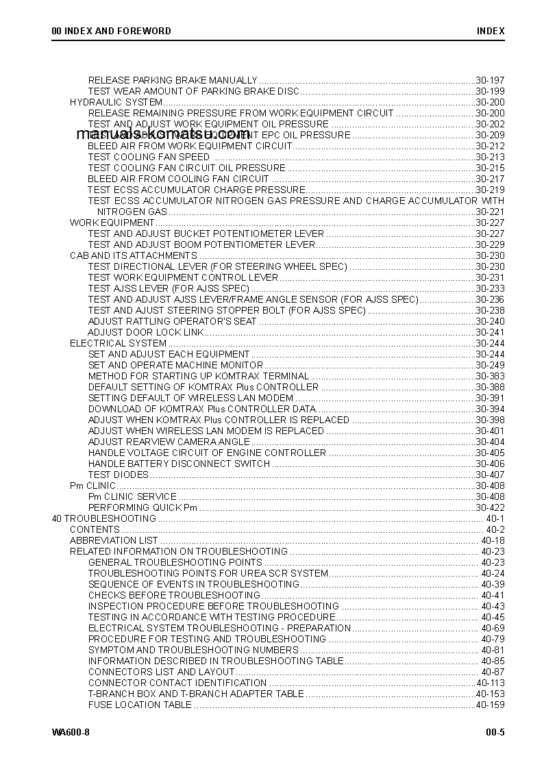 Protected: WA600-8(JPN) S/N 80001-UP Shop (repair) manual (English)
