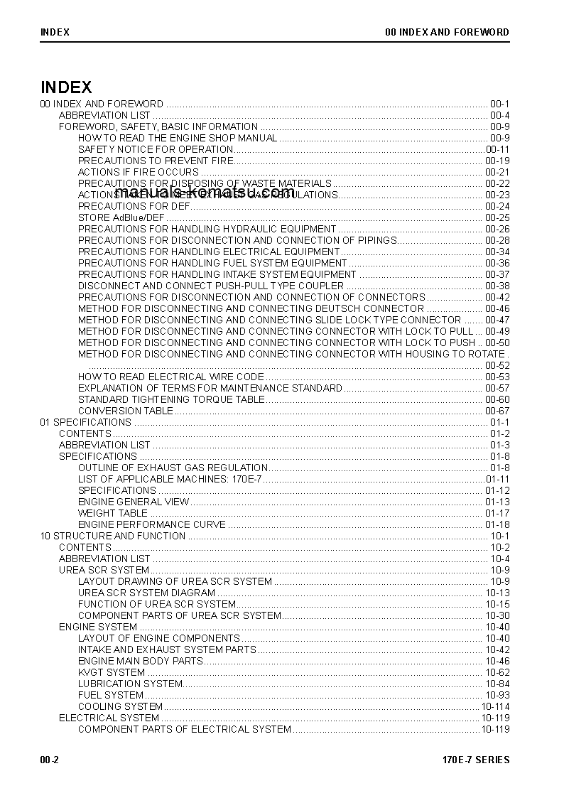 Protected: 170E-7 SERIES(JPN) S/N ALL Shop (repair) manual (English)