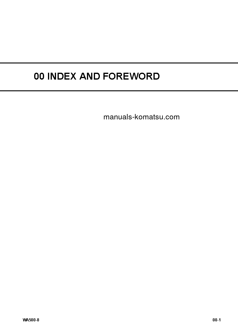 Protected: WA500-8(JPN) S/N 90001-UP Shop (repair) manual (English)