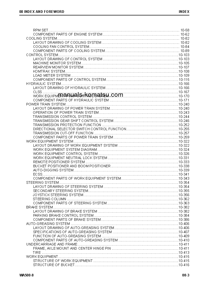 Protected: WA500-8(JPN) S/N 90001-UP Shop (repair) manual (English)