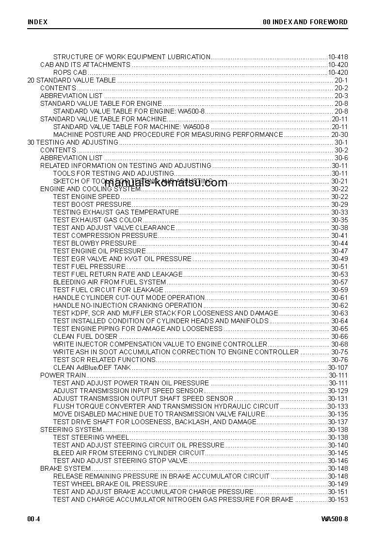 Protected: WA500-8(JPN) S/N 90001-UP Shop (repair) manual (English)