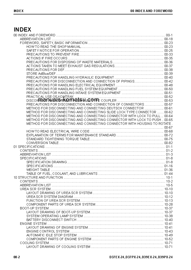 Protected: D37PX-24(JPN) S/N 85001-UP Shop (repair) manual (English)