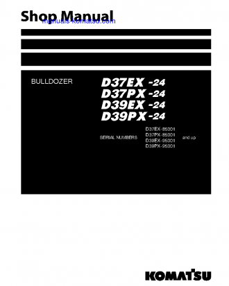 D37EX-24(JPN) S/N 85001-UP Field assembly manual (English)