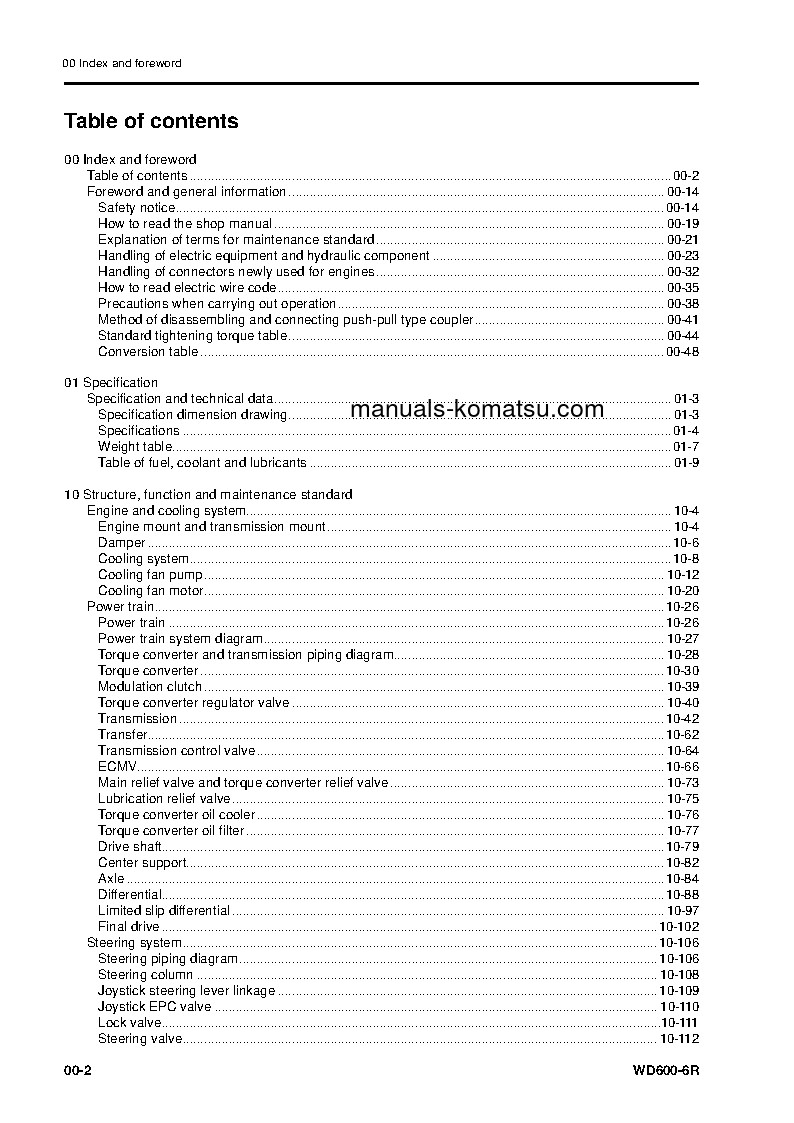 Protected: WD600-6(JPN)-R S/N 60001-UP Shop (repair) manual (English)