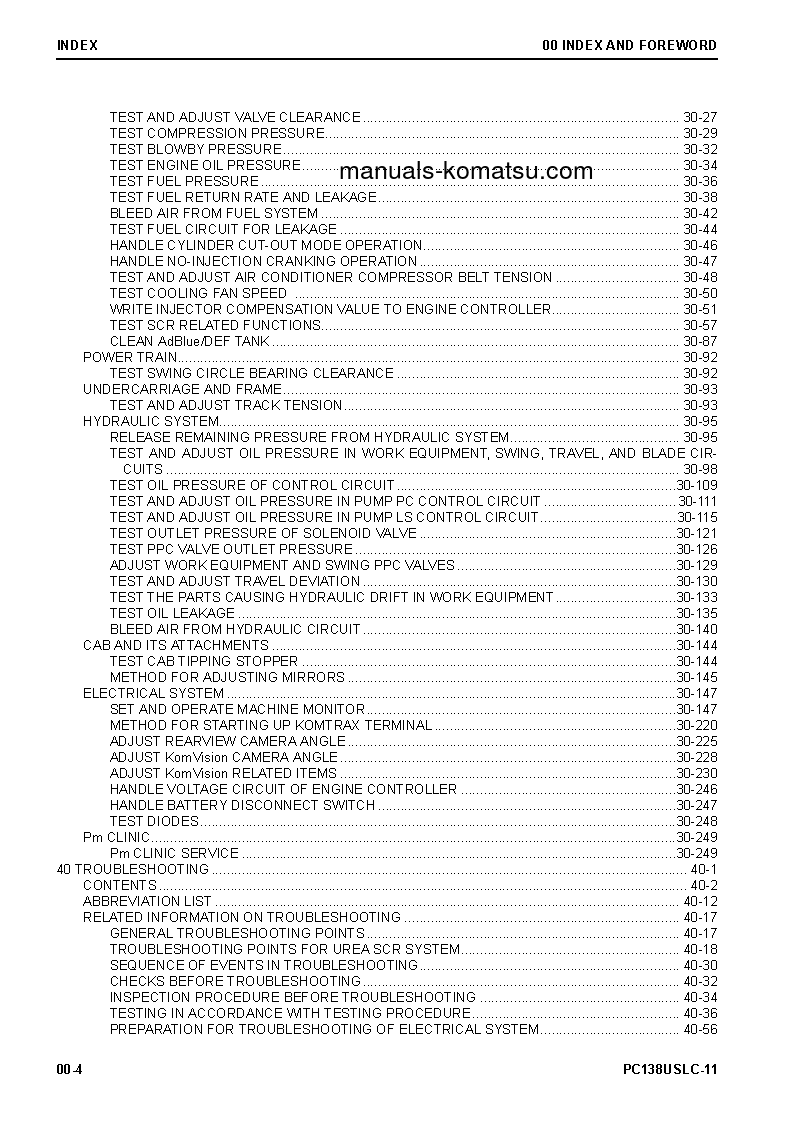 Protected: PC138USLC-11(JPN) S/N 50001-UP Shop (repair) manual (English)