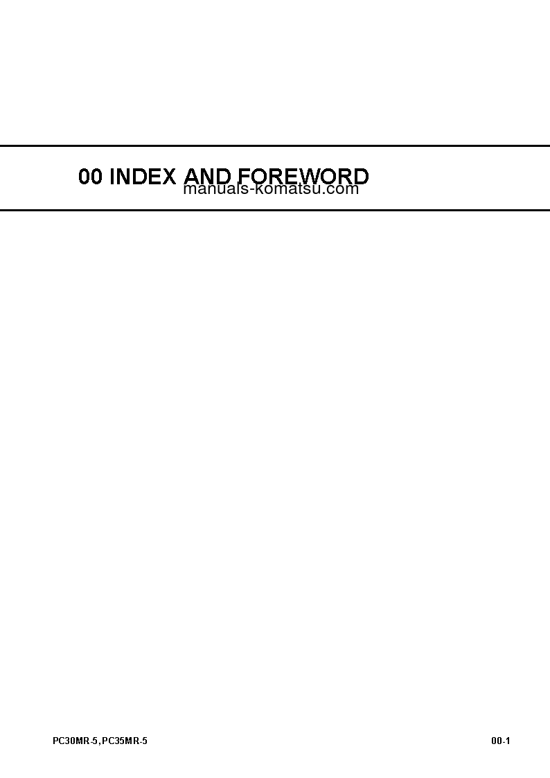 Protected: PC30MR-5(JPN) S/N 50001-UP Shop (repair) manual (English)