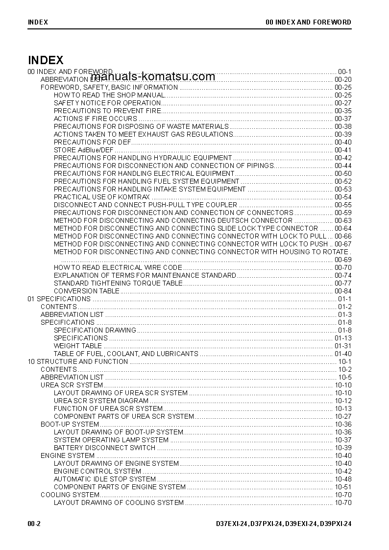 Protected: D39EXI-24(JPN) S/N 95001-UP Shop (repair) manual (English)