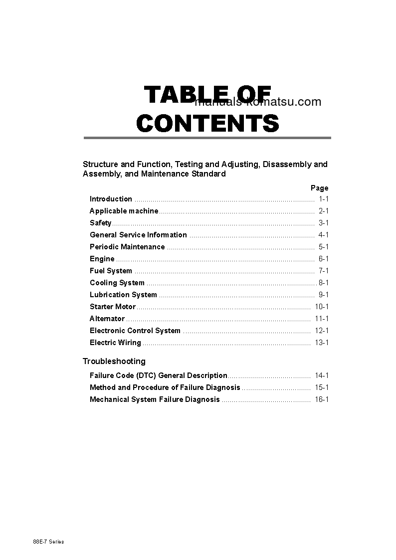 Protected: 88E-7 SERIES(JPN) S/N ALL Shop (repair) manual (English)