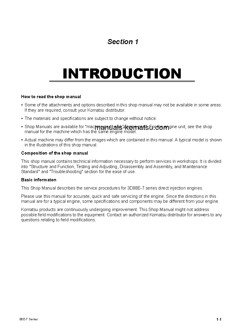 Protected: 88E-7 SERIES(JPN) S/N ALL Shop (repair) manual (English)