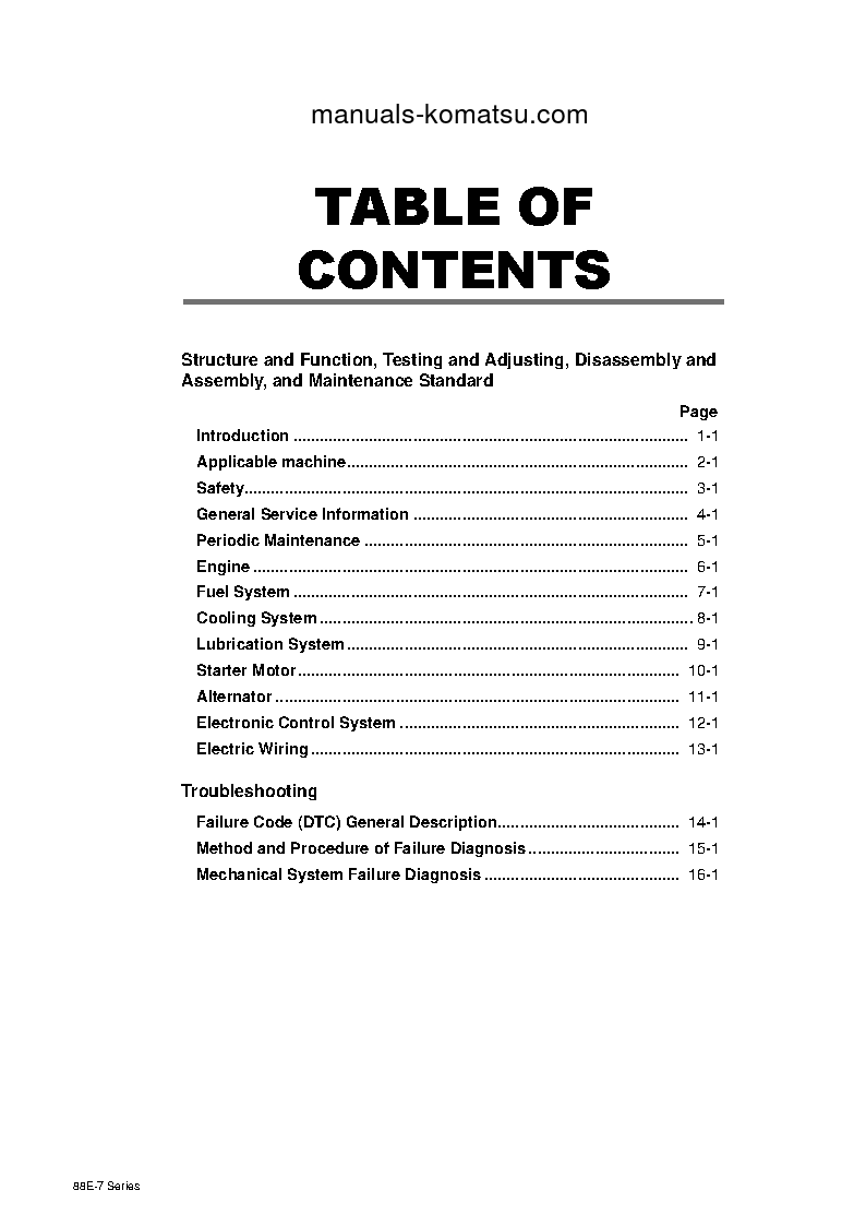 Protected: 3D88E-7(JPN) S/N ALL Shop (repair) manual (English)