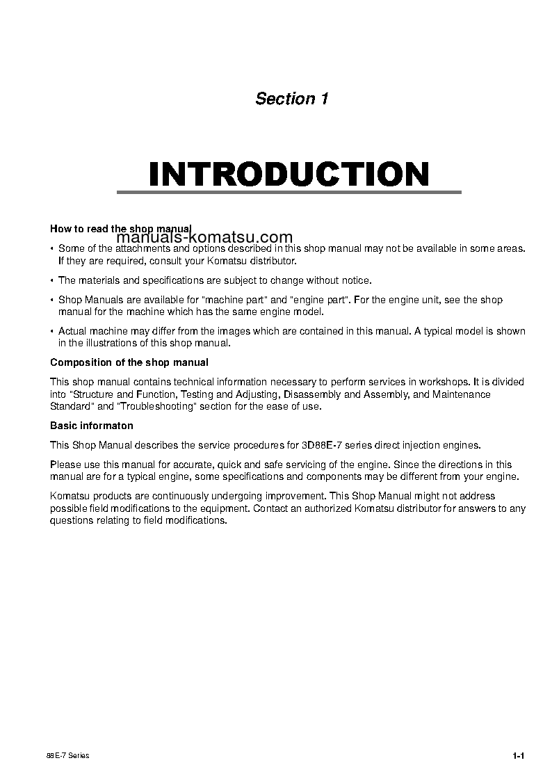 Protected: 3D88E-7(JPN) S/N ALL Shop (repair) manual (English)