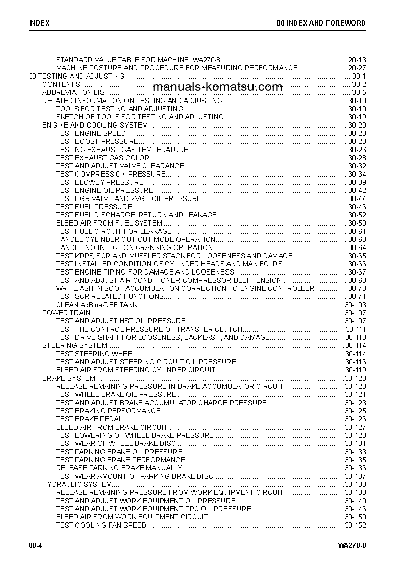 Protected: WA270-8(JPN) S/N 83001-UP Shop (repair) manual (English)