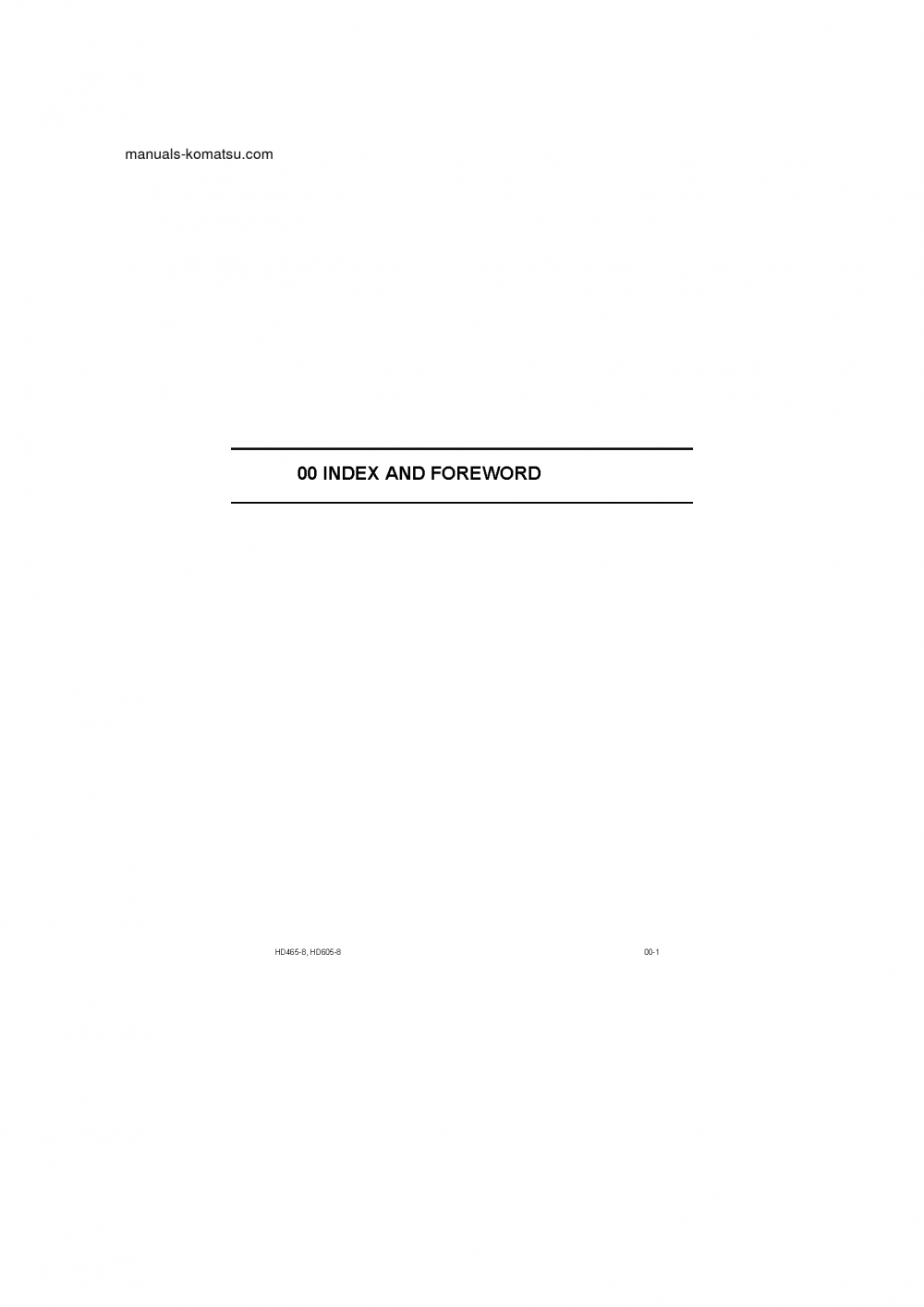 Protected: HD605-8(JPN) S/N 30001-UP Shop (repair) manual (English)