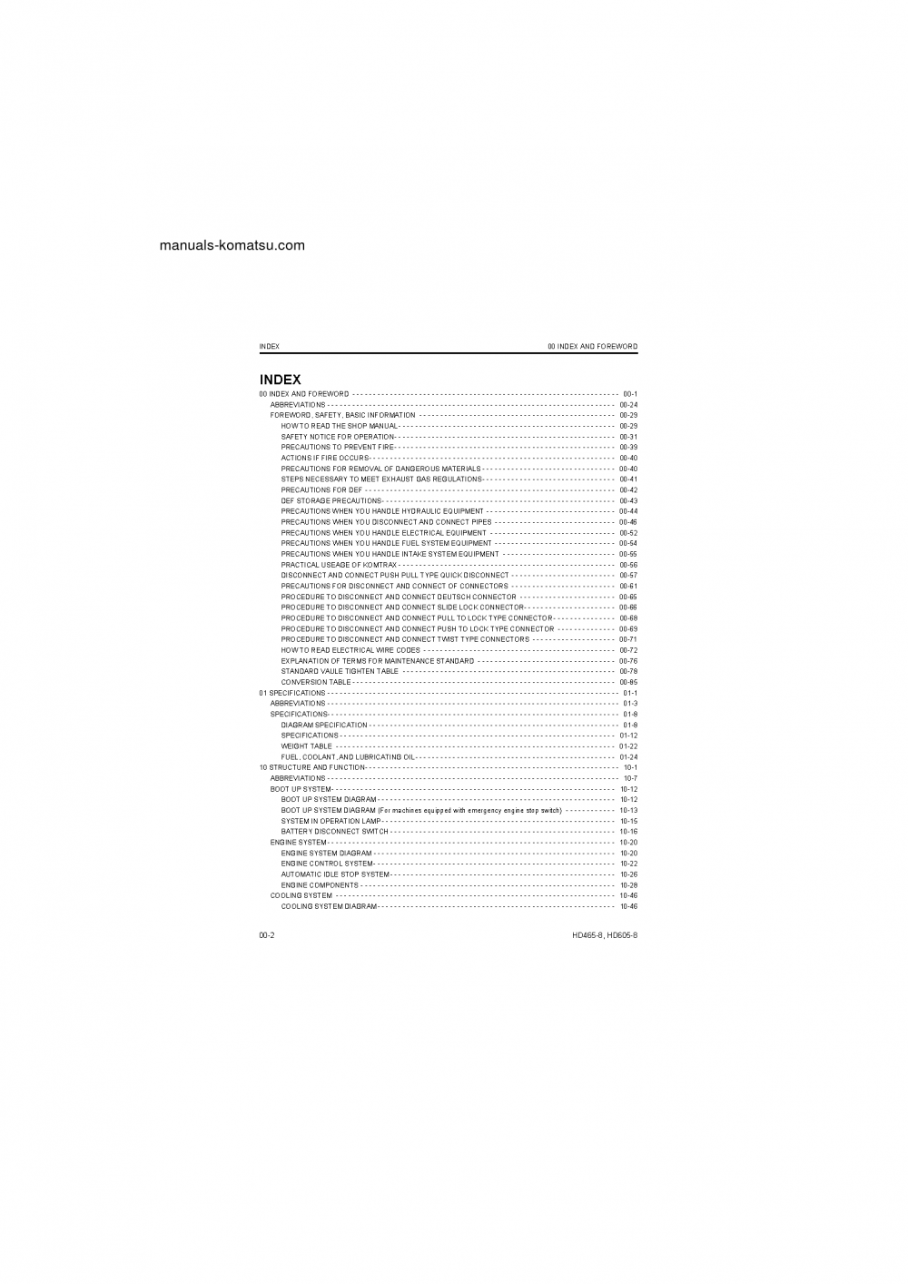 Protected: HD605-8(JPN) S/N 30001-UP Shop (repair) manual (English)