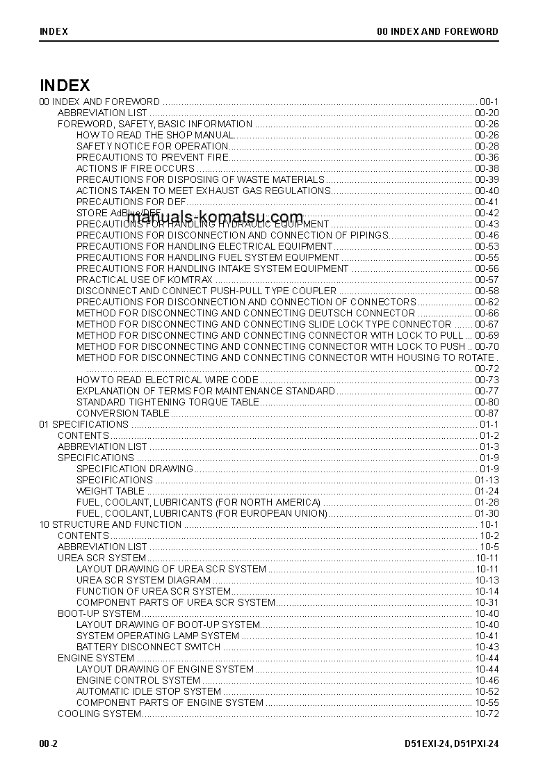 Protected: D51PXI-24(JPN) S/N 10001-UP Shop (repair) manual (English)
