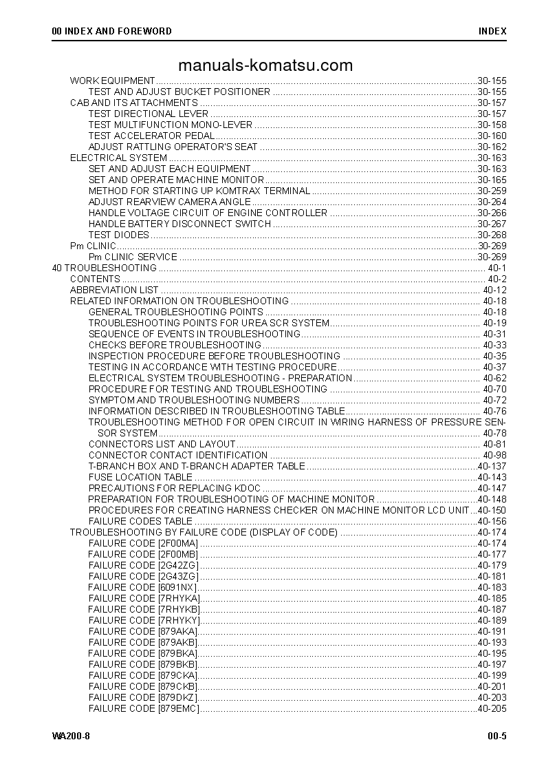 Protected: WA200-8(JPN) S/N 85001-UP Shop (repair) manual (English)