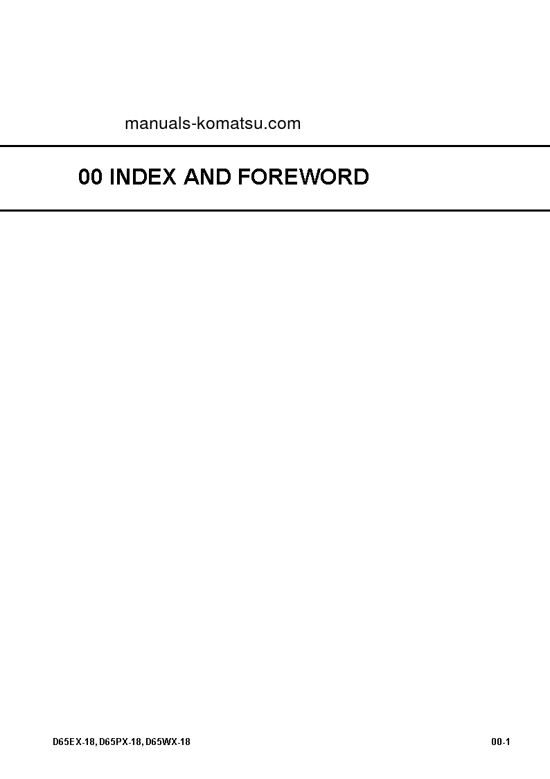 Protected: D65EX-18(JPN) S/N 90997-91309 Shop (repair) manual (English)