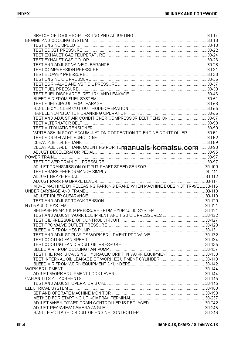 Protected: D65EX-18(JPN) S/N 90997-91309 Shop (repair) manual (English)