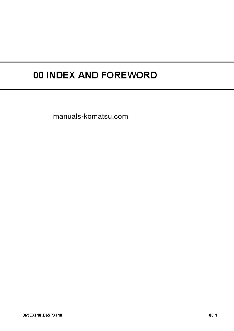 Protected: D65EXI-18(JPN) S/N 90997-91309 Shop (repair) manual (English)