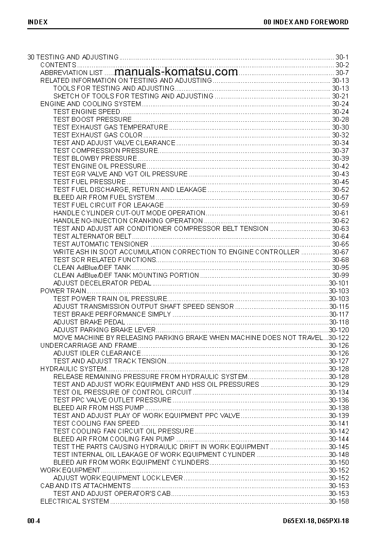 Protected: D65EXI-18(JPN) S/N 90997-91309 Shop (repair) manual (English)