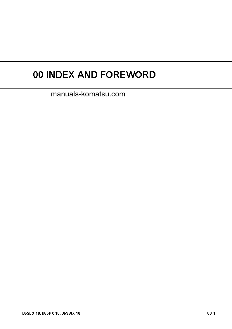 Protected: D65EX-18(JPN) S/N 91310-UP Shop (repair) manual (English)