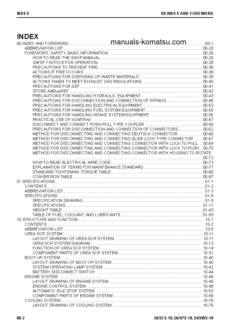 Protected: D65EX-18(JPN) S/N 91310-UP Shop (repair) manual (English)