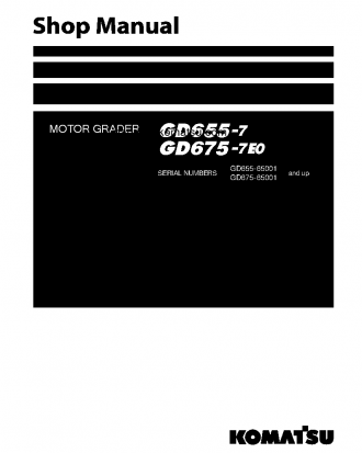 GD655-7(JPN) S/N 65001-UP Shop (repair) manual (English)