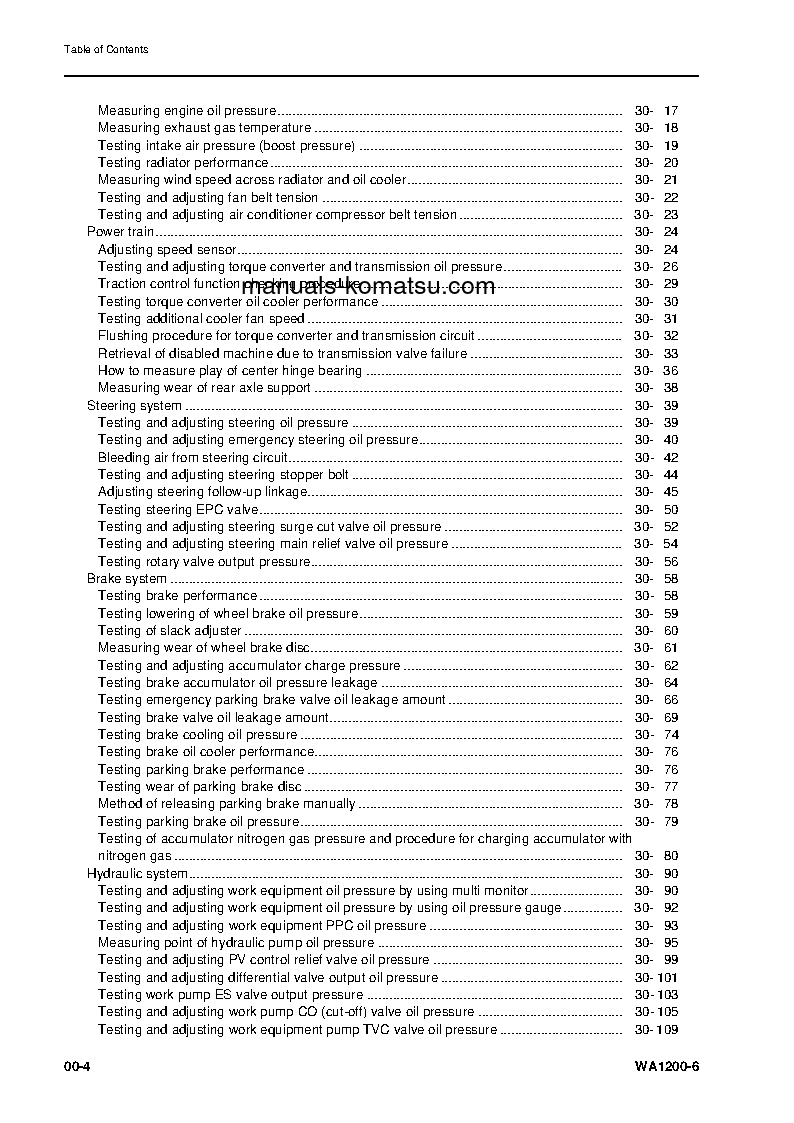Protected: WA1200-6(JPN) S/N 70001-UP Shop (repair) manual (English)