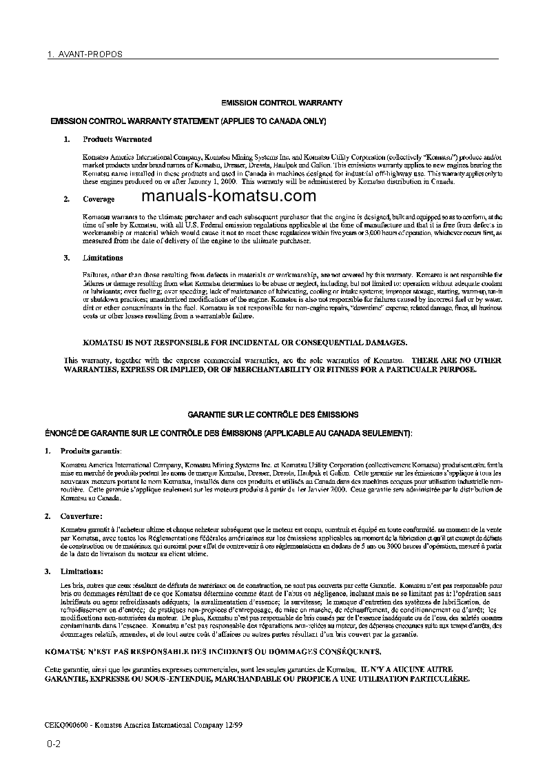 Protected: PC100L-6(JPN) S/N 15234-UP Operation manual (French)