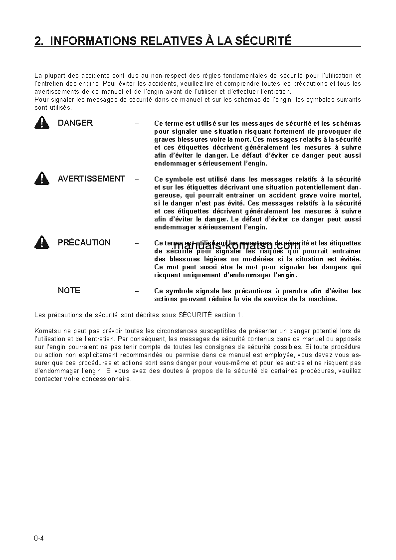 Protected: PC100L-6(JPN) S/N 15234-UP Operation manual (French)