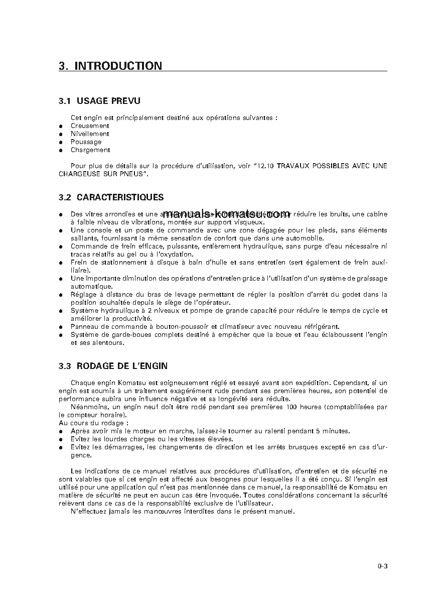 Protected: WA320-3(JPN) S/N 54001-UP Operation manual (French)