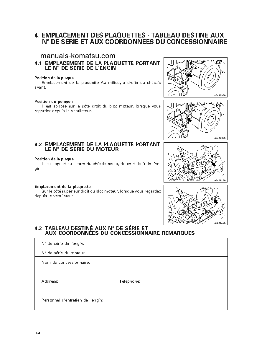 Protected: WA320-3(JPN) S/N 54001-UP Operation manual (French)
