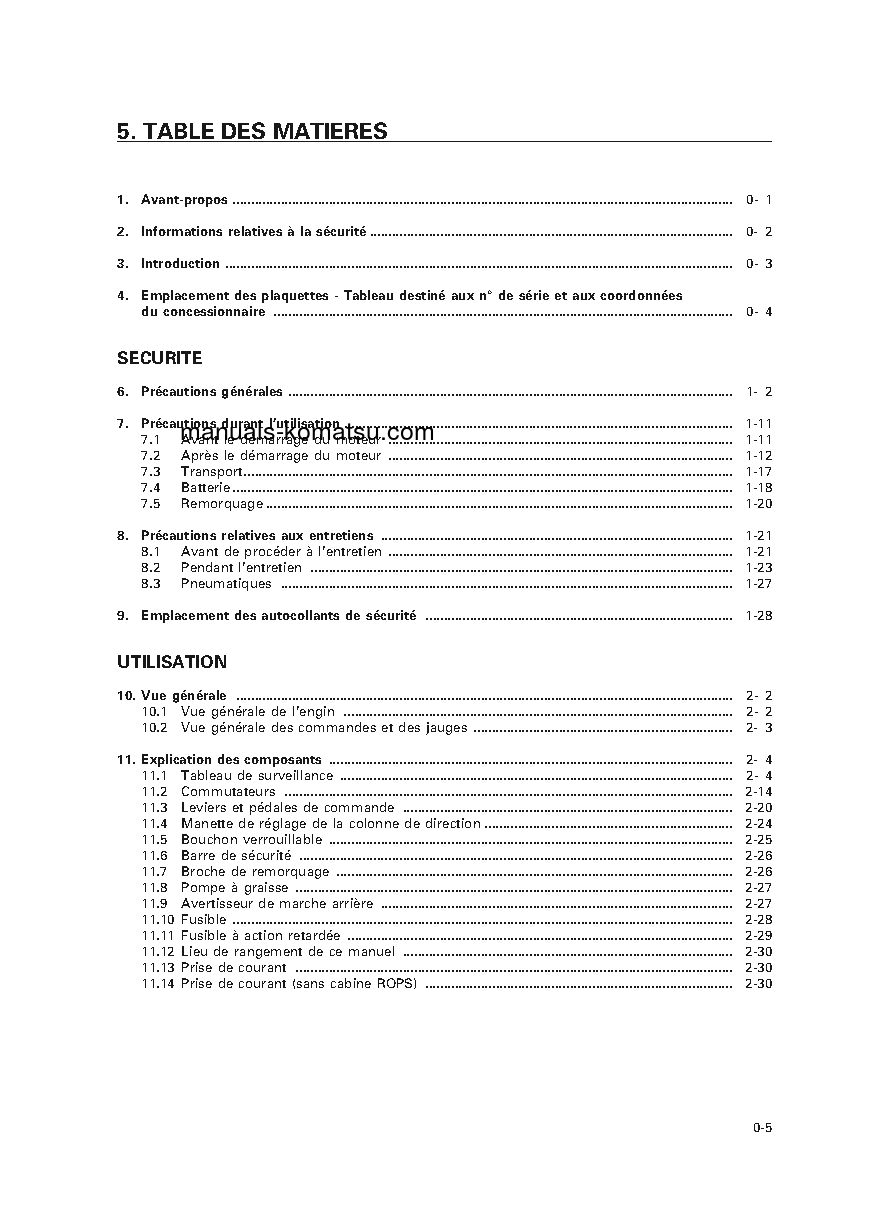 Protected: WA320-3(JPN) S/N 54001-UP Operation manual (French)