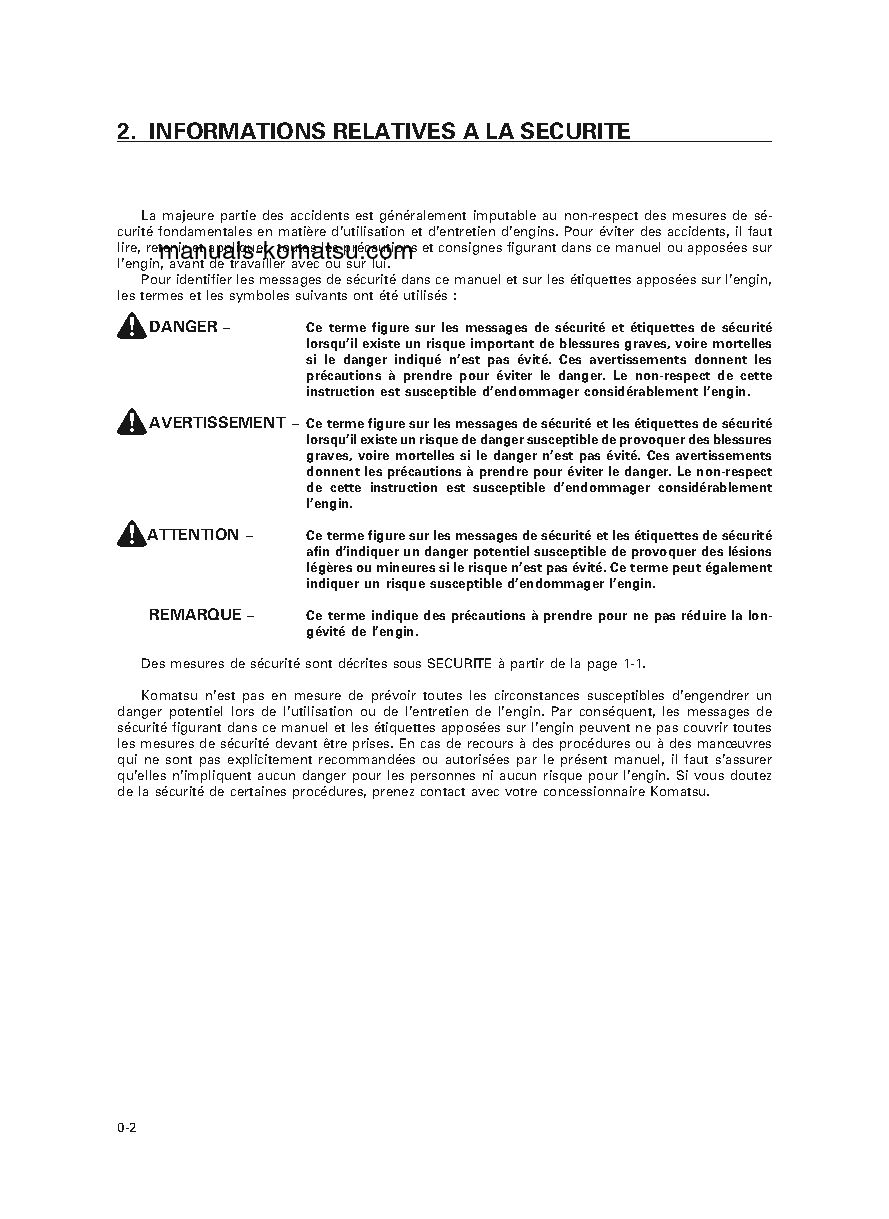 Protected: WA470-3(JPN) S/N 54001-UP Operation manual (French)