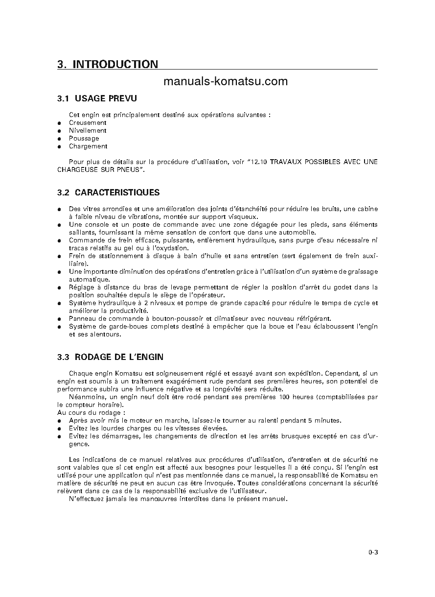 Protected: WA470-3(JPN) S/N 54001-UP Operation manual (French)