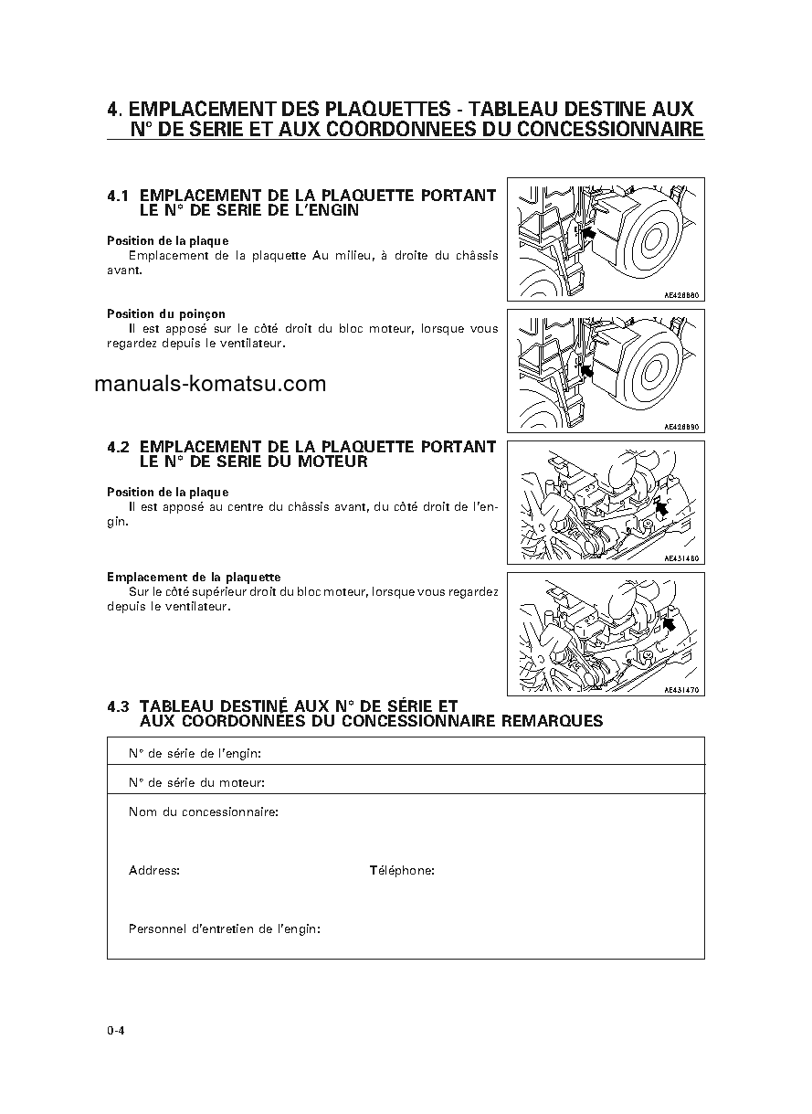 Protected: WA470-3(JPN) S/N 54001-UP Operation manual (French)