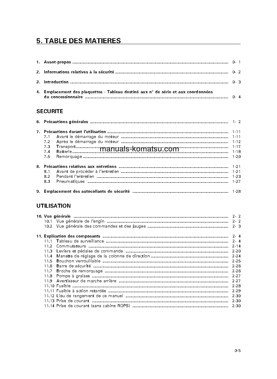Protected: WA470-3(JPN) S/N 54001-UP Operation manual (French)