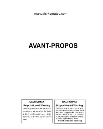 PC128US-2(JPN) S/N 8269-UP Operation manual (French)
