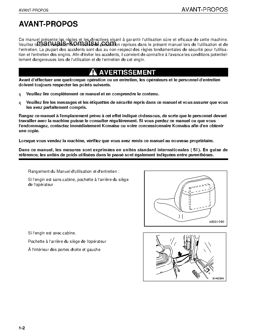 Protected: D39PX-21(JPN) S/N 1209-UP Operation manual (French)